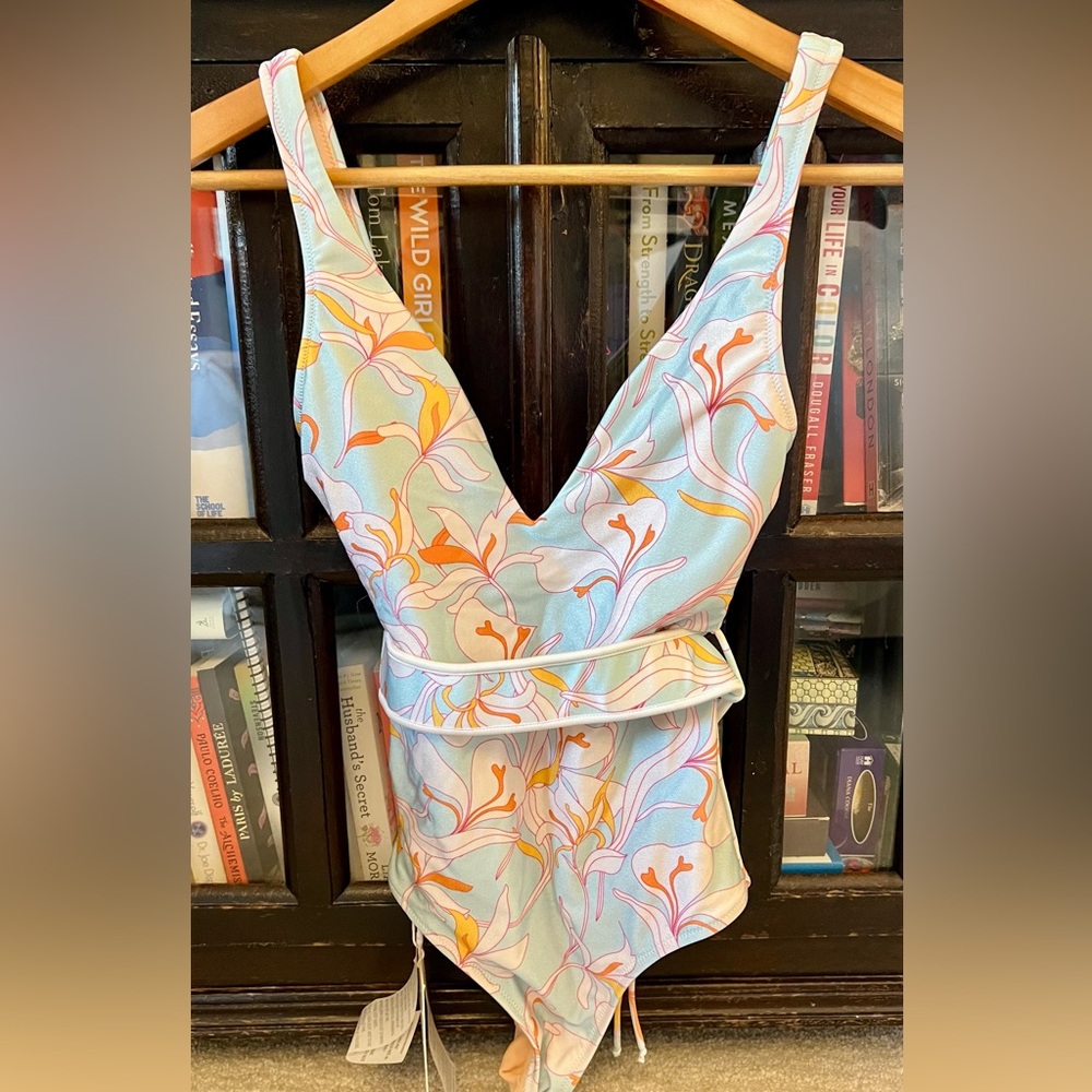 NWT $350 Shani Shemer Floral Swimsuit One Piece XS